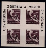 ROMANIA 1947 CONGRESS OF THE UNITED TRADES MINI SHEET MI No 1041 MNH VF!! - Blokken & Velletjes