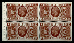 Ref 1644 - GB 1935 KGV Silver Jubilee - 1 1/2d Booklet Pane MNH SG 455a - Neufs