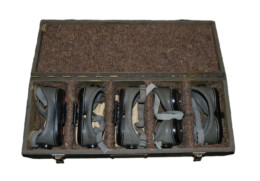 WW2 US Box Of 5 Pairs Of Goggles For Machine Gunners Bombers.. - Equipo