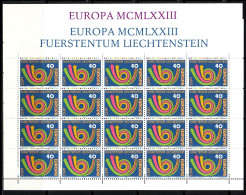 LIECHTENSTEIN MI-NR. 579-580 POSTFRISCH(MINT) KLEINBOGENSATZ EUROPA 1973 POSTHORN - 1973