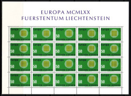 LIECHTENSTEIN MI-NR. 525 POSTFRISCH(MINT) KLEINBOGEN EUROPA 1970 SONNENSYMBOL - 1970