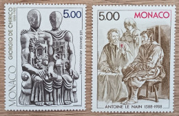 Monaco - YT N°1657, 1658 - Giorgio De Chirico / Antoine Le Nain - 1988 - Neuf - Nuevos