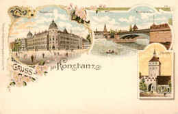 73792635 Konstanz Bodensee Rheinbruecke Postgebaeude Schnetzthor Konstanz Bodens - Konstanz