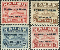 Nauru 1935 SG40-43 Freighter Ovpt Set MNH - Nauru