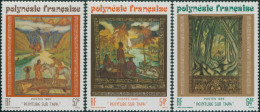 French Polynesia 1988 Sc#482-484,SG532-534 Tapa Paintings Set MNH - Other & Unclassified