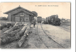 CPA 45 Clery La Gare Et Le Train Tramway - Sonstige & Ohne Zuordnung