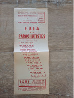 Amicale Des Anciens Parachutistes - GALA Des PARACHUTISTES (1949 ?) Avec Le Concours De Jean MARAIS, Pierre BRASSEUR Etc - Advertising