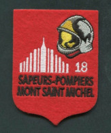 Rare ! Ecusson Tissu De Pompier " Sapeurs-Pompiers - Le Mont Saint Michel " Normandie - Pompieri