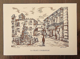 MONTPELLIER " La Place Chabaneau" Gravure  17,5 X 12,5cm. Etat Parfait - Prints & Engravings