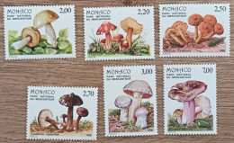 Monaco - YT N°1628 à 1633 - Flore / Champignons Du Parc National Du Mercantour - 1988 - Neuf - Nuevos