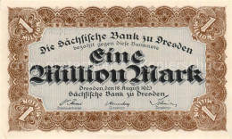 73792072 Dresden Elbe Banknote Eine Million Mark Saechsische Bank  - Dresden