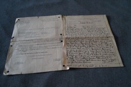 Guerre 40-45, 2 Anciens Documents,Laforet Richard,prison De Liège,manuscrit,etc...original Pour Collection - 1939-45