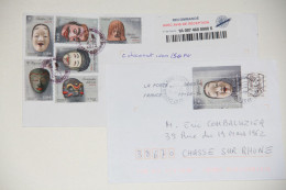 Lettres France, Timbres Oblitérés N°4803, N°4804, N°4805, N°4806, N°4807, N°4808, Masques De Théâtre, Année 2013 - 1961-....