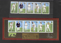 Alderney 1997 MNH 150th Anniv Of Cricket On Alderney Sg A96/100 & MS A101 - Alderney