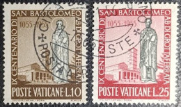 VATICAN. Y&T N°218/219. ANNIV. DE LA MORT DE St BARTHELEMY. USED. - Usados