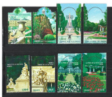 Les Beaux Jardins De France.  8 Timbres Neufs **, Hautes Faciales, Côte 50,00 Euro - Nuevos