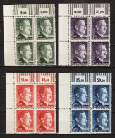 Adolf Hitler  MiNr. 799-802 A ** Bogenecken - Unused Stamps