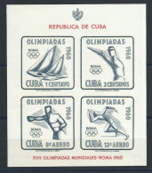 Cuba Bloc N°16** (MNH) 1960 - J.O De Rome - Hojas Y Bloques