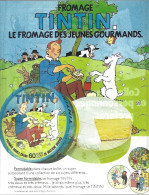 Tintin Et Milou 1980 Pub Fromage Extrait D'une Revue 21*29,7 - Oggetti Pubblicitari