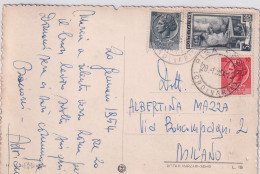 1954 Bella Cartolina Di Pisa Con Interessante Affrancatura - 1946-60: Poststempel