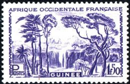 GUINEA FRANCESE, FRENCH GUINEA, PAESAGGI, LANDSCAPES, 1943, NUOVI (MLH*) Mi:FR-GU 203, Scott:FR-GU 173, Yt:FR-GU 183 - Unused Stamps