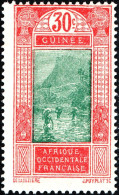 GUINEA FRANCESE, FRENCH GUINEA, PAESAGGI, LANDSCAPES, 1925, NUOVI (MLH*) Mi:FR-GU 90, Scott:FR-GU 81, Yt:FR-GU 91 - Ungebraucht
