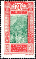 GUINEA FRANCESE, FRENCH GUINEA, PAESAGGI, LANDSCAPES, 1925, NUOVI (MLH*) Mi:FR-GU 90, Scott:FR-GU 81, Yt:FR-GU 91 - Nuevos