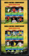 Nevis  2010 Football Soccer World Cup Set Of 4 Sheetlets + 4 S/s MNH - 2010 – África Del Sur