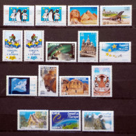 Lot  De 16 Timbres  N°122 à 137  Conseil De L'Europe  De 2001 à 2007 - Nuovi