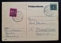 Mecklenburg-Vorpommern 1946, Postkarte MiF TANTOW 16.1.46 - Storia Postale