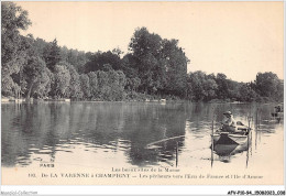 AFVP10-94-0890 - DE LA VARENNE à CHAMPIGNY - Les Pêcheurs Vers L'écu De France Et L'ile D'amour  - Chennevieres Sur Marne