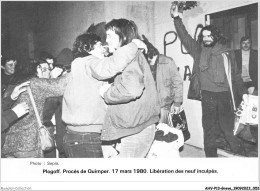 AHVP13-1140 - GREVE - Plogoff - Procès De Quimper - 17 Mars 1980 - Libération Des Neuf Inculpés  - Huelga