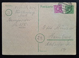 Mecklenburg-Vorpommern 1946, Postkarte FÜRSTENBERG P6 + Zusatzfrankatur - Briefe U. Dokumente