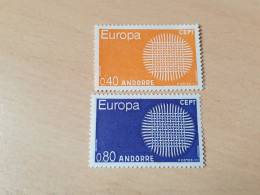 TIMBRES   ANDORRE  FRANCAIS    ANNÉE  1970      N  202  /  203   COTE  35,00  EUROS   NEUFS   LUXE** - Nuovi