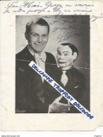 TJ / French Marionist Puppet Photo Autographed / Dédicace Sur Affichette Marionnettiste MARIONNETTE - Célébrités