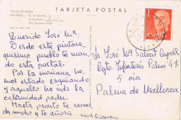 54931. Postal SALARDÚ (Lerida) 1966. Vista De Salardú Y Rio Garona - Lettres & Documents