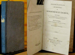 RAGON Francois - ANALYSE ET EXTRAITS DES HARANGUES DE DEMOSTHENE ET ESCHINE - 1801-1900