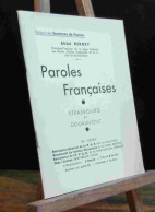 BERGEY Daniel-Michel Abbe - PAROLES FRANCAISES - STRASBOURG ET DOUAUMONT - 1901-1940
