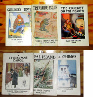 COLLECTIF  - TALES FROM ENGLAND . LOT DE 6 LIVRES - TREASURE ISLAND - GULLIVER'S T - Other & Unclassified