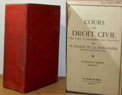JULLIOT DE LA MORANDIERE Leon - COURS DE DROIT CIVIL - LICENCE 1RE ANNEE 1946-1947 - Other & Unclassified