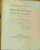 LETRONNE Antoine - CONSIDERATIONS GENERALES SUR L'EVALUATION DES MONNAIES GRECQUES ET RO - 1801-1900