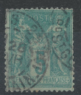 Lot N°82813   N°75, Oblitéré Cachet à Date De PARIS 25 "Bd St GERMAIN_104" - 1876-1898 Sage (Type II)