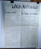 SANCERME Charles - LA VOIX NATIONALE - JOURNAL PERIODIQUE - 12 MAI 1934 - 1901-1940