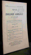 COLLECTIF - REVUE DE ZOOLOGIE AGRICOLE ET APPLIQUEE - 1958 - N°1 - 3 - Other & Unclassified
