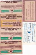 N.6 Copertine Di Carnet Con Interessanti Pubblicità - 1903-60 Semeuse Lignée