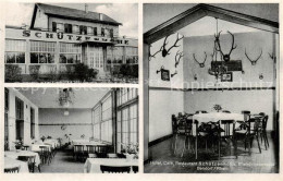 73790933 Bendorf Rhein Restaurant-Hotel Cafe Schuetzenhoehe Aussen- U. Innenansi - Altri & Non Classificati