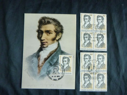 1974 1742 FDC Carte Maximum Cachet/stempel Brus/& Timbres MNH Met 1édag   "Adolphe Quetelet " - 1971-1980