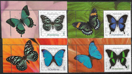 RO 2023-BUTTERFLAYS, ROMANIA 4v+Lables, MNH - Nuovi