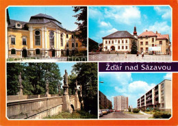 73790804 Zdar Nad Sazavou Saar CZ Museum Gottwald Platz Barock Skulpturen Schlos - República Checa