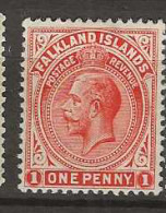 1921 MNG Falkland Islands Mi 40 Wmk Script CA - Falklandinseln